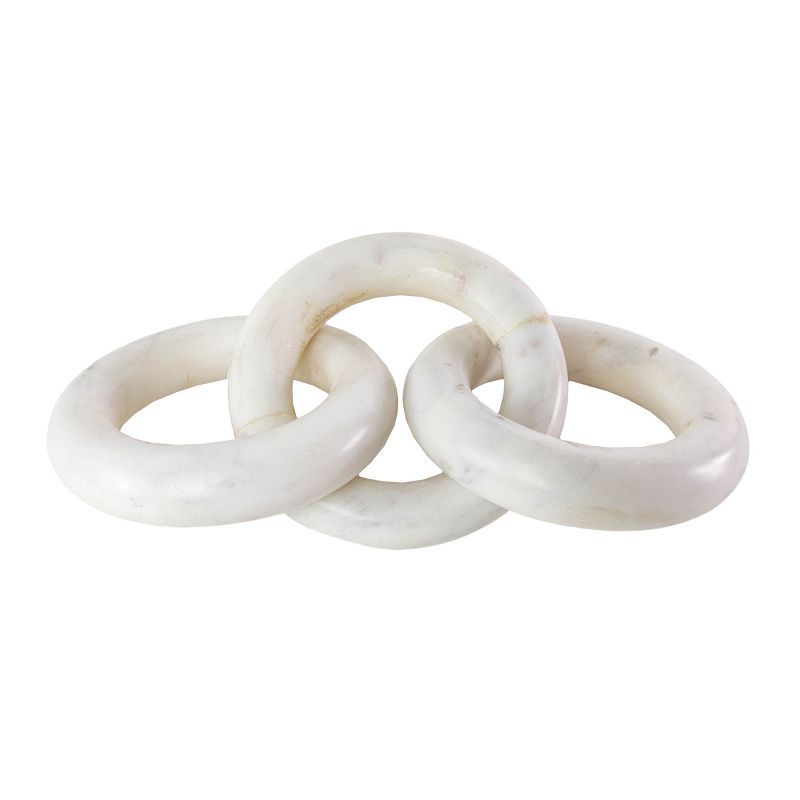 Three Link Decorative Chain White Marble - Foreside Home & Garden | Target