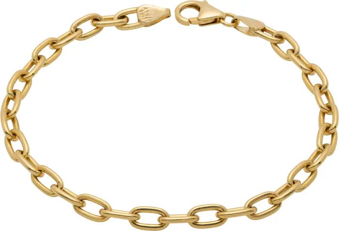 14K Gold Oval Link Chain Bracelet | Nordstrom