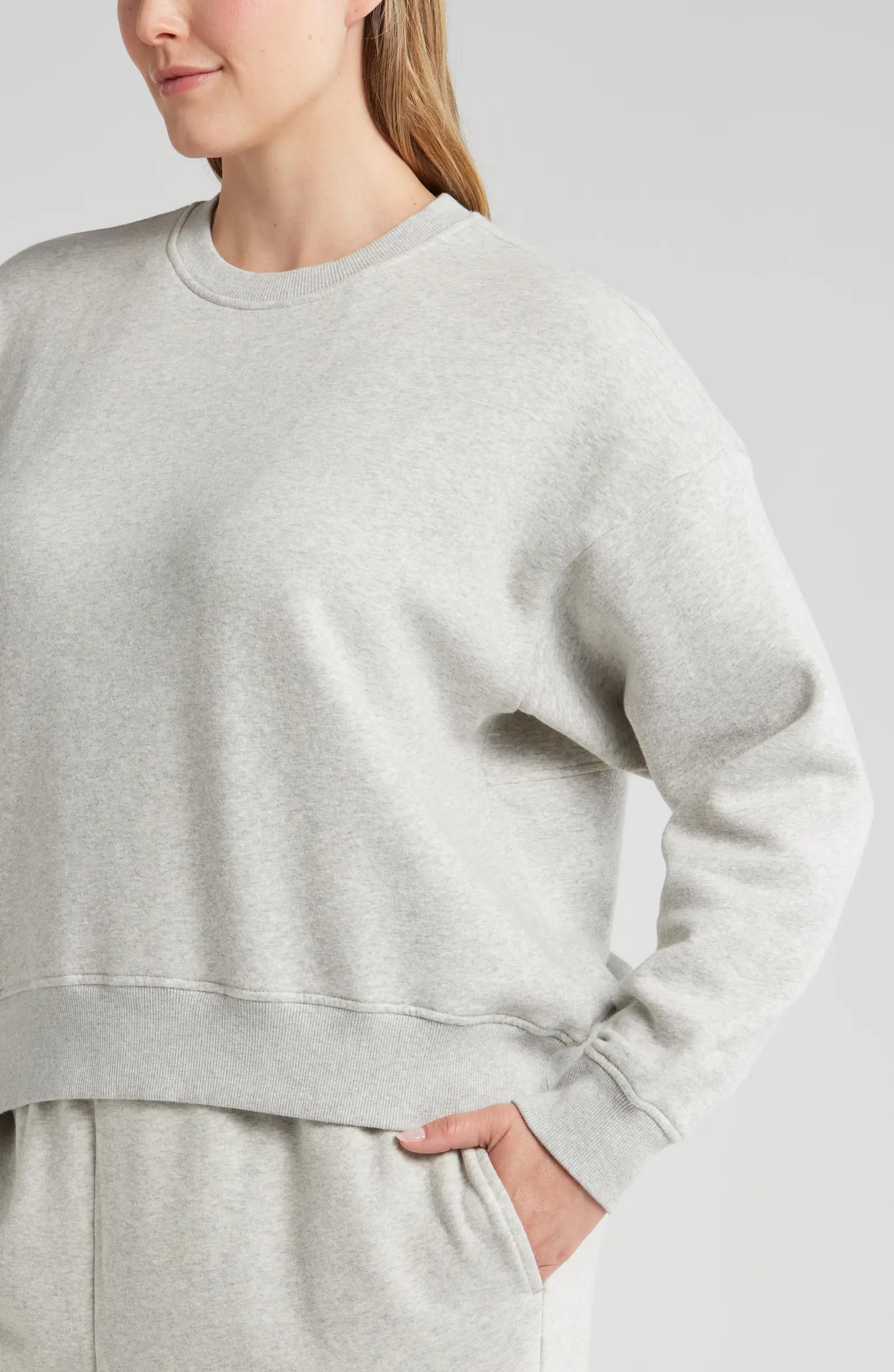 Zella Cloud Fleece Sweatshirt | Nordstrom | Nordstrom