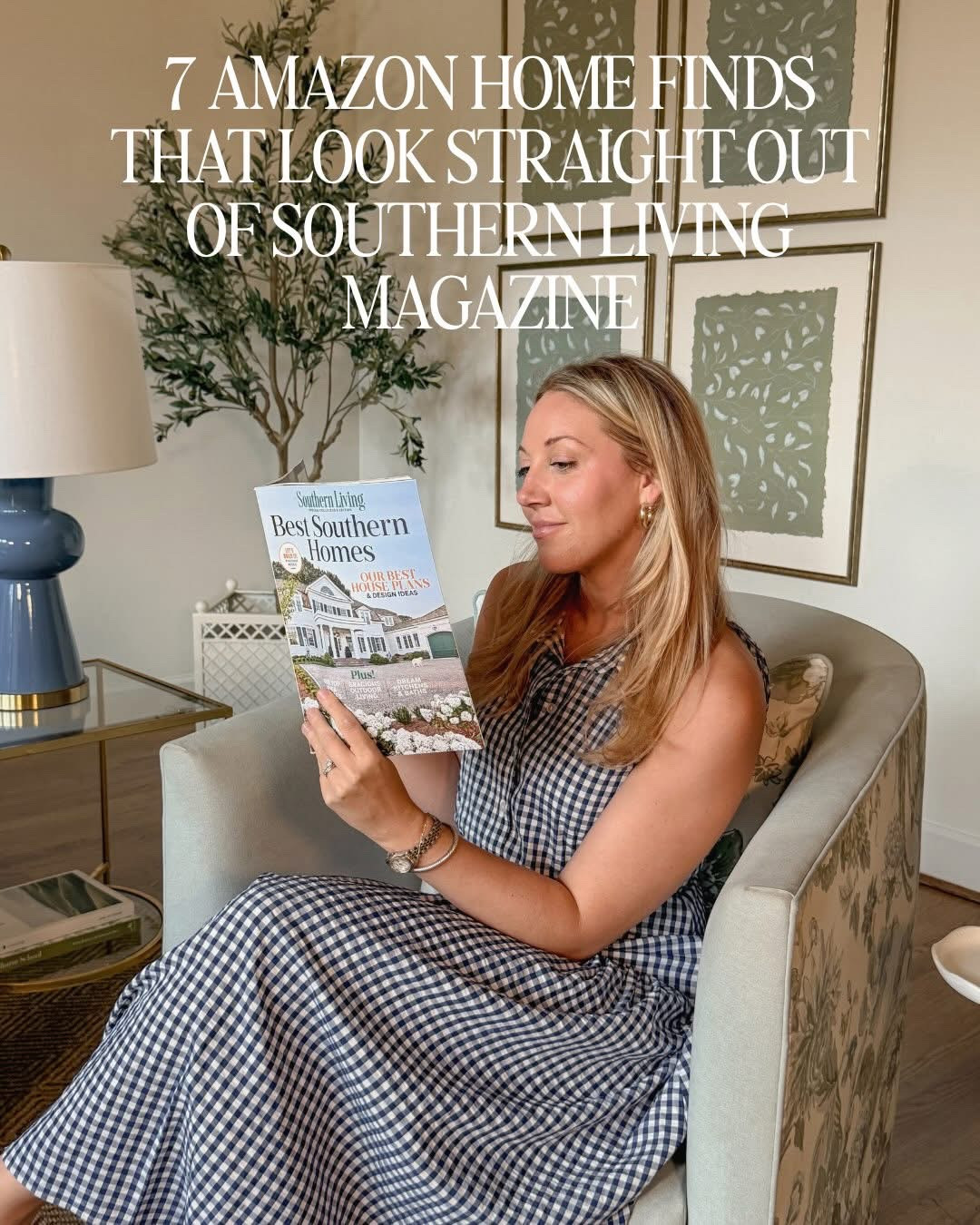 Magazine-worthy Amazon finds that you need to see to believe 👀 

I picked up the latest Southern Living and kept doing double takes. So many of the designer spaces were styled with decor pieces that looked almost identical to Amazon finds I already have in my own home. Excited to share them with you today. Everything is linked on my Amazon storefront under a list “Southern Living Inspired Home”

The cafe curtains are TWOPAGES in colorway “small olivine plaid”

#LTKmomlife #LTKHome #LTKdayinmylife