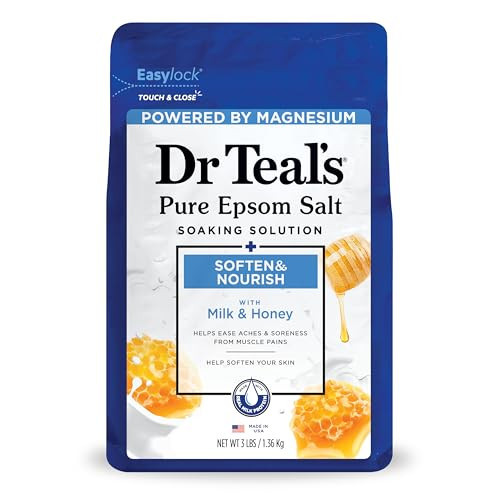 Dr Teal's Epsom Salt Magnesium Soak, Soften & Nourish with Milk and Honey, 3 lbs | Amazon (US)