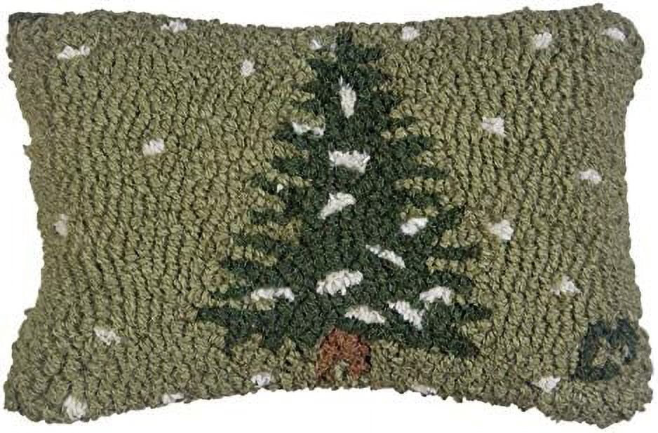 Chandler 4 Corners Hand-Hooked Wool Decorative Throw Pillow | Artist-Designed Flurries Pillow, Ch... | Walmart (US)