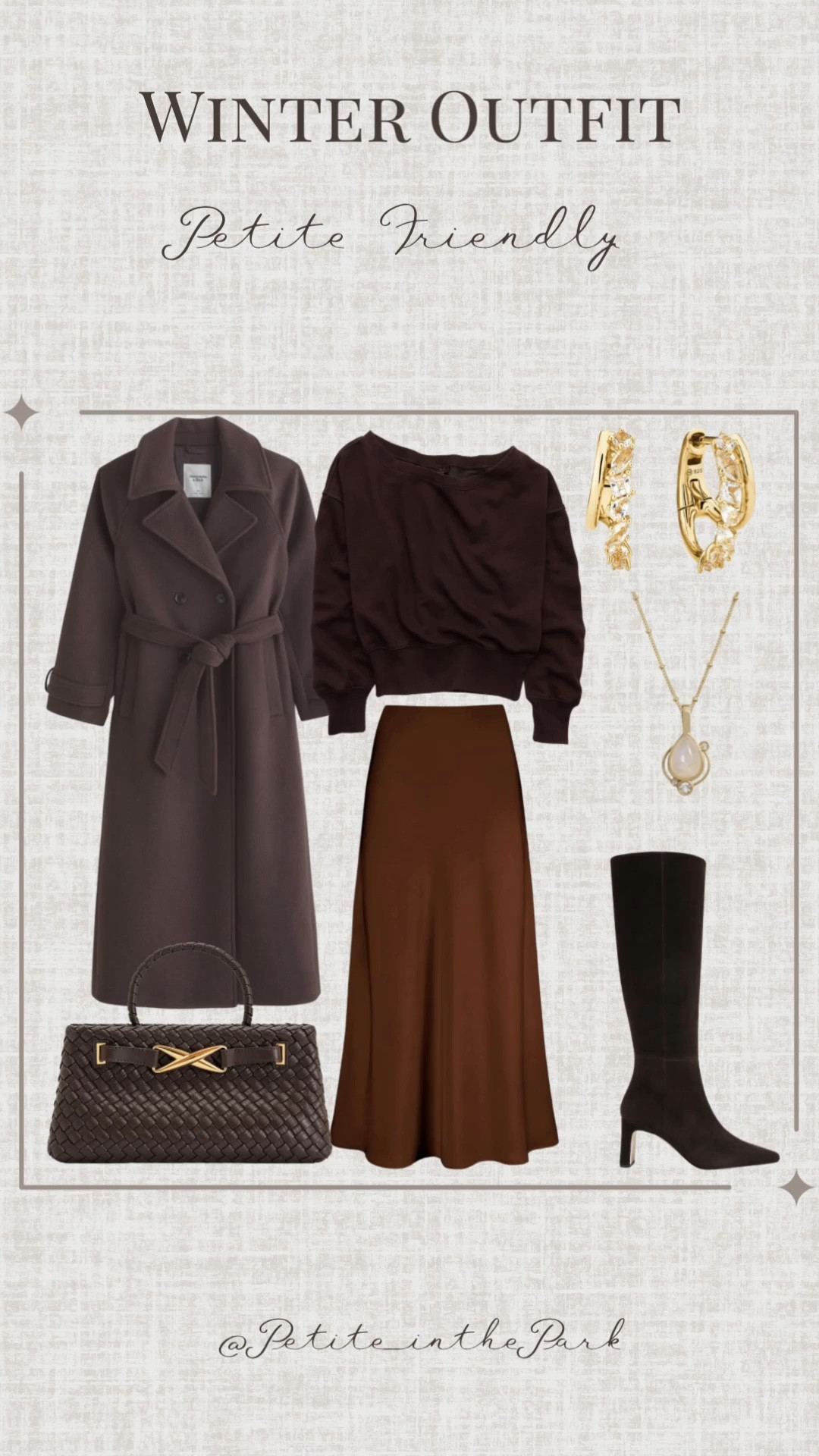 Winter petite outfit  

Winter outfit, winter trends, casual winter outfit, petite winter outfit, winter fashion, winter style, petite style, petite winter style, casual petite outfit, minimal outfit, minimal winter outfit, long coat, brown coat, petite coat, brown sweater, brown top , off the shoulder sweater, high waisted skirt , petite skirt , satin skirt, boots, brown boots, suede boots, shoulder bag, leather bag, brown bag, brown purse, gold earrings, gold hoop earrings, gold necklace, minimal jewelry  #casualoutfit #petiteoutifts #winteroutfits #winteroutfits2025 #wintertrends 


#LTKPetite #LTKSaleAlert #LTKHoliday