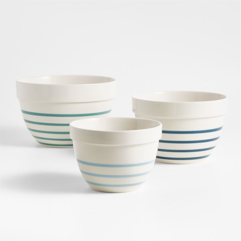 Maeve Multi-Colored Ceramic Mixing Bowls, Set of 3 + Reviews | Crate & Barrel | Crate & Barrel