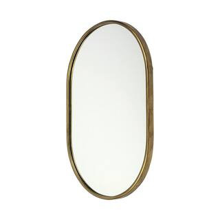 Medium Oval Gold Classic Mirror (36.0 in. H x 24.3 in. W) | The Home Depot