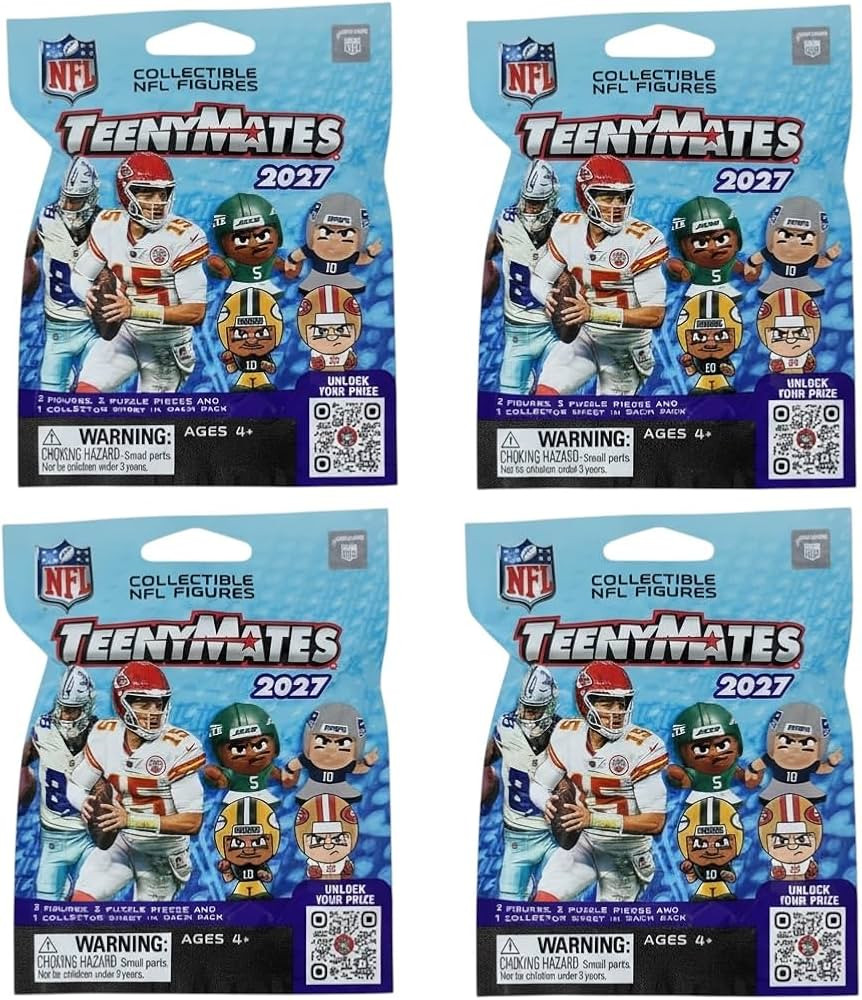 Teenymates Party Animal Series 15 NFL 2027 Figures, Team Colors, 4 Blind Pack Lot | Amazon (US)