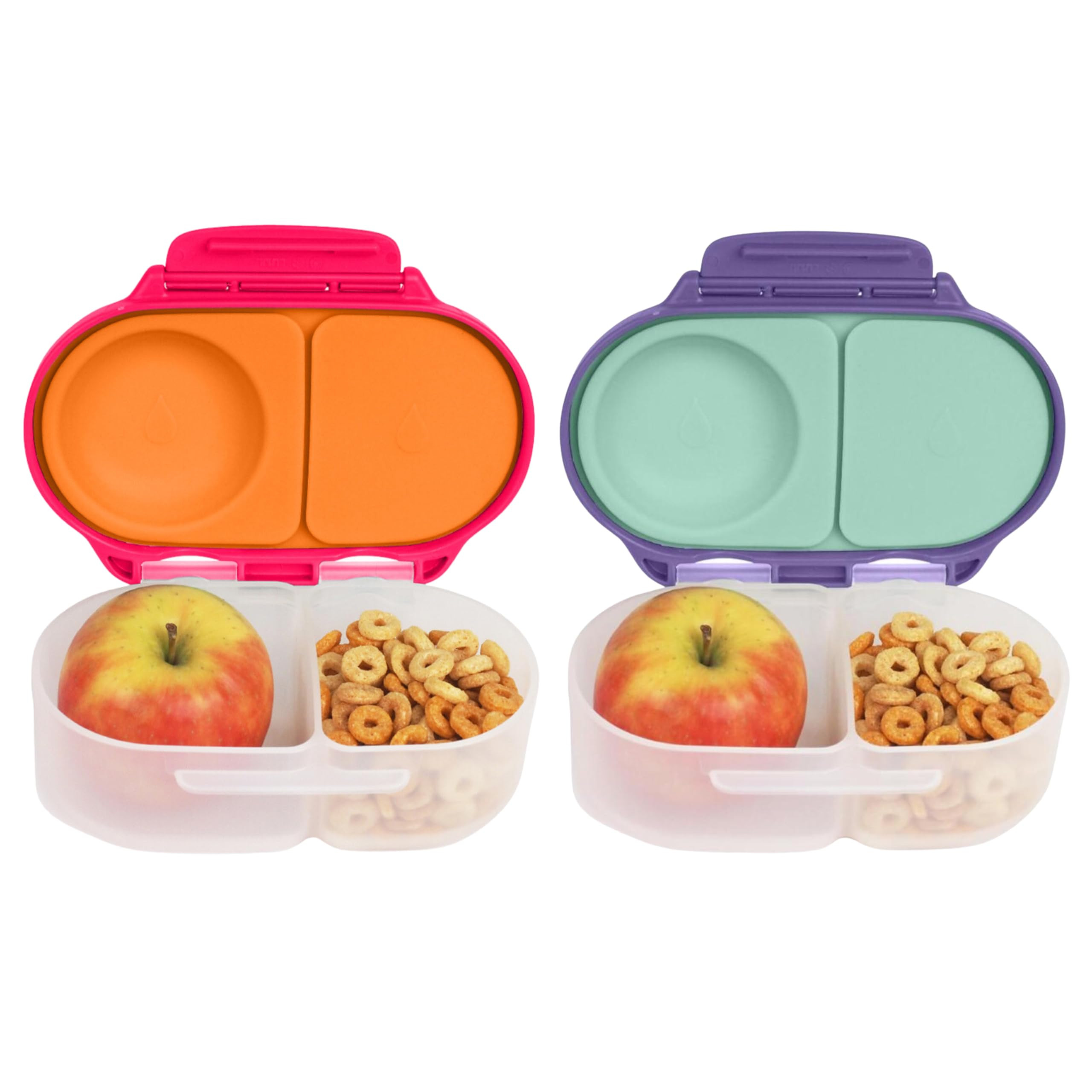 b.box Snack Box (2-pack) for Kids & Toddlers: 2 Compartment Snack Containers, Mini Bento Lunch Bo... | Amazon (US)