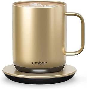 Ember Temperature Control Smart Mug 2, 10 oz, Gold, 1.5-hr Battery Life - App Controlled Heated C... | Amazon (US)