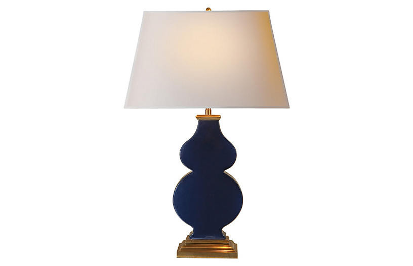 Anita Table Lamp, Midnight Blue | One Kings Lane