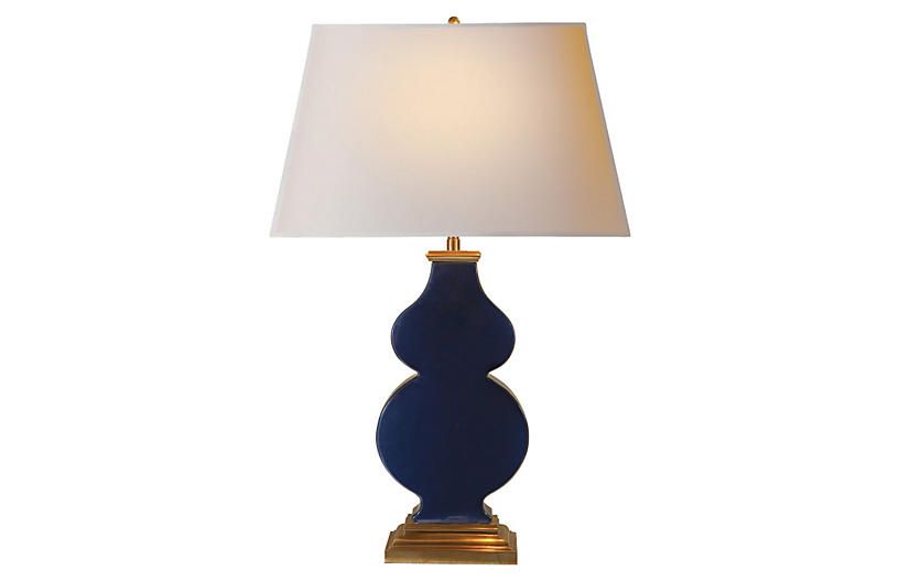 Anita Table Lamp, Midnight Blue | One Kings Lane