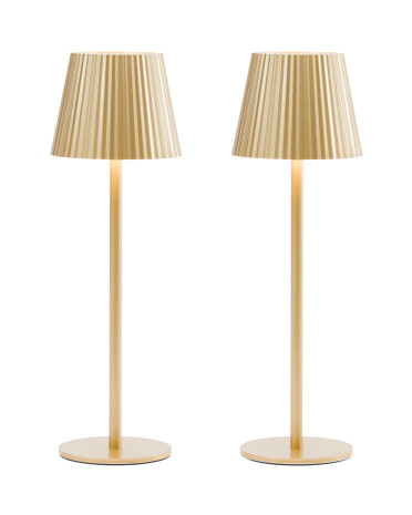 2pk 14in Fluted Top Rechargeable Touch Lamps | TJ Maxx