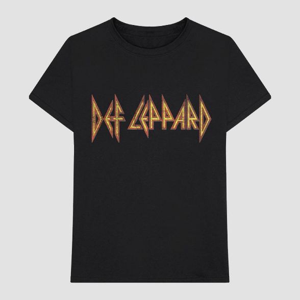 Men's Def Leppard Short Sleeve Graphic T-Shirt - Black | Target