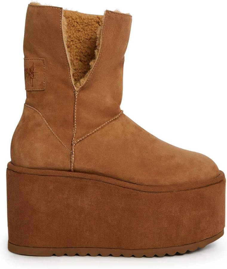 Dolls Kill Atmosphere Fleece Lined Suede Platform Boots by DARKER WAVS – Winter Boots with Cozy... | Amazon (US)