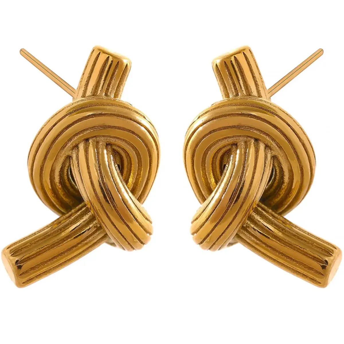 Twisted Knot Stud Earrings - Ahava J | Ahava Jewels