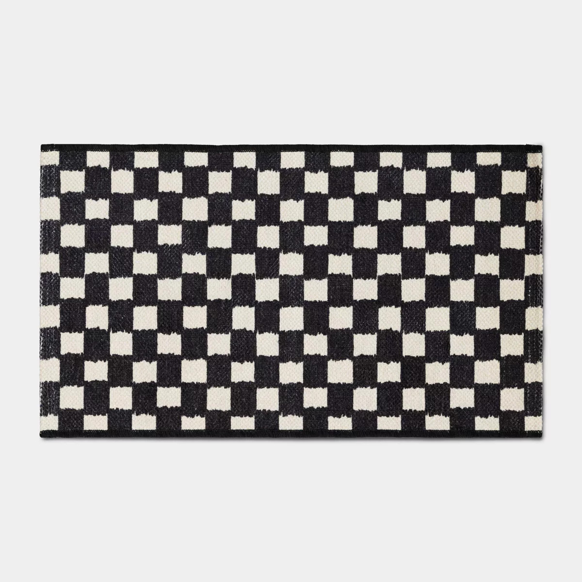 20"x34" Checkered Halloween Scatter Rug Black White - Hyde and EEK! Boutique\u2122 | Target