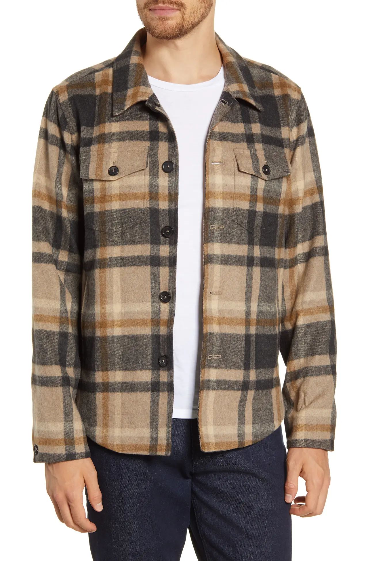 Billy Reid | Standard Fit Plaid Button-Up Flannel Shirt Jacket | Nordstrom Rack | Nordstrom Rack
