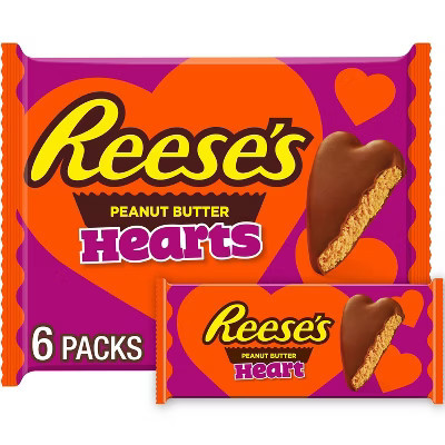 Reese's Valentine's Day Peanut Butter Hearts Candy - 1.2oz/6ct | Target