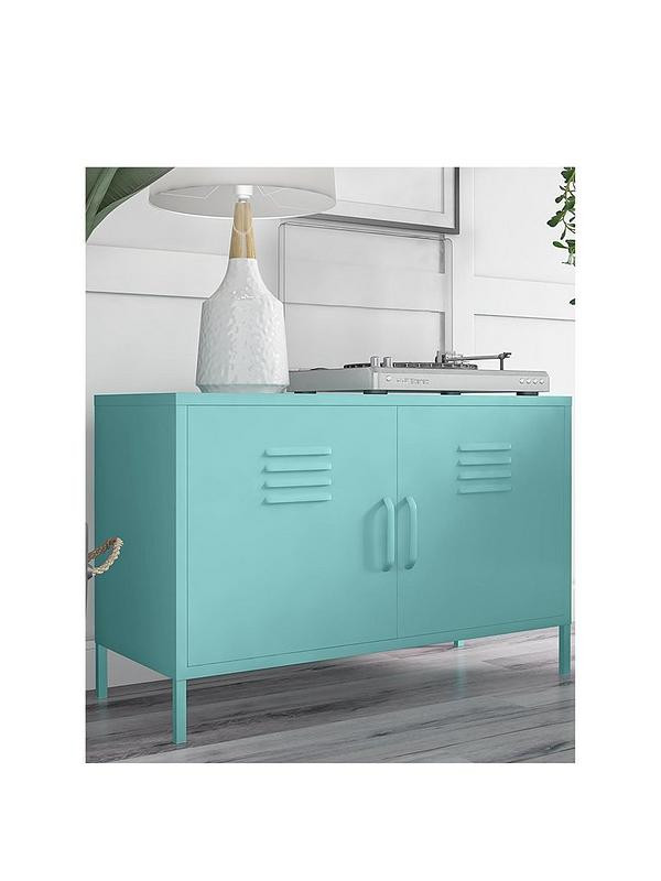 Novogratz Cache 2 Door Metal Locker Accent Cabinet - Mint | Very (UK)