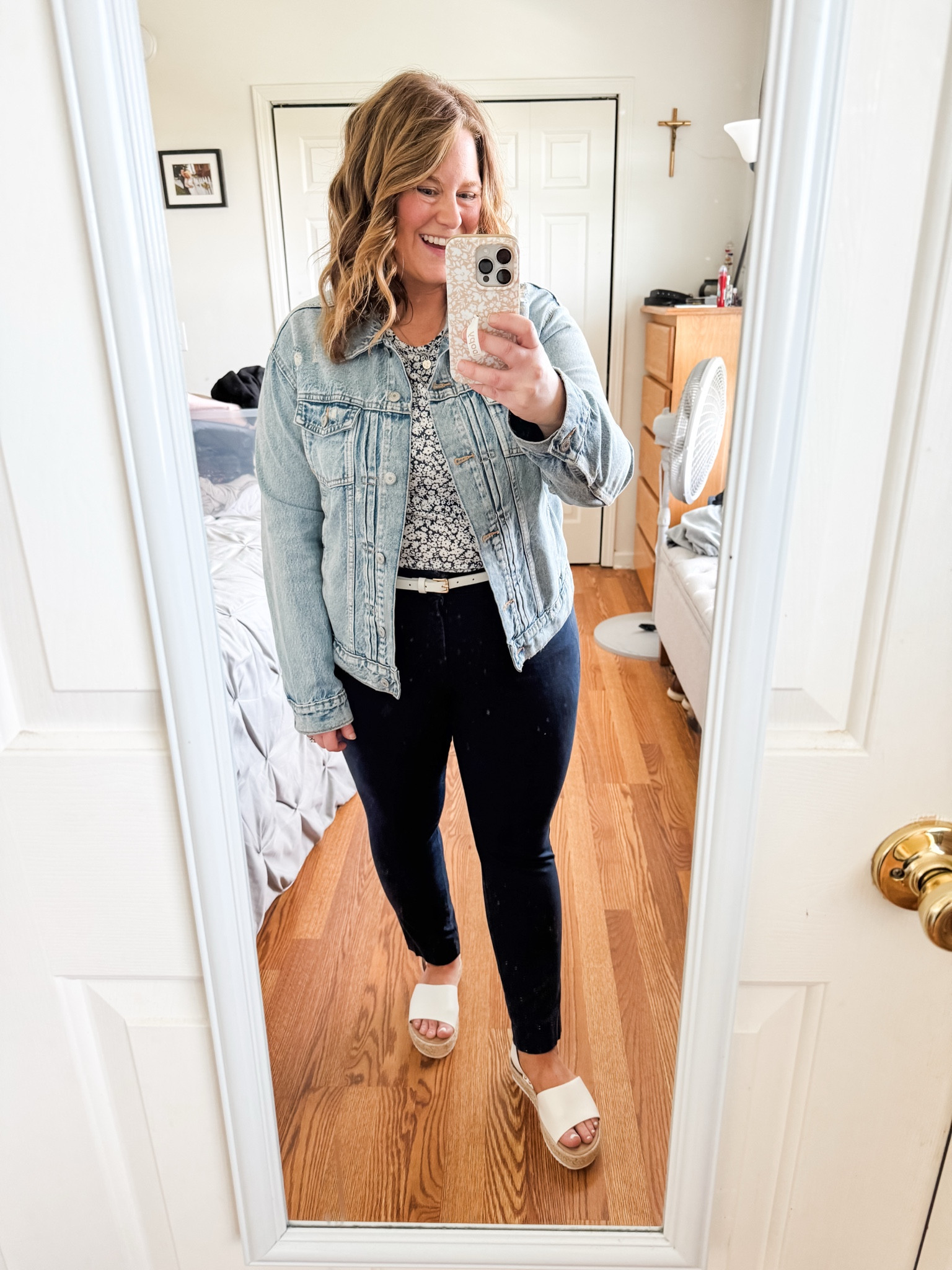 My denim jacket is older but I linked the current version.  Pixie pants are a 16 petite.  

#LTKFindsUnder50 #LTKWorkwear #LTKSaleAlert