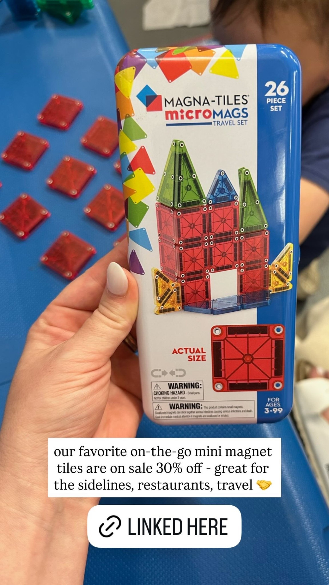 our favorite on-the-go mini magnet tiles are on sale 30% off - great for the sidelines, restaurants, travel 🤝

#LTKTravel #LTKKids #LTKValentine