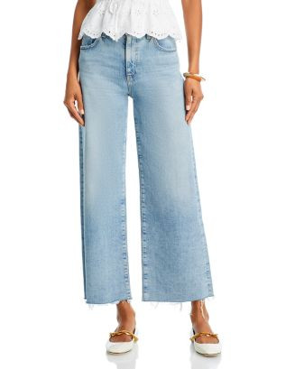 Saige High Rise Wide Leg Cropped Jeans in Eclipsed | Bloomingdale's (US)