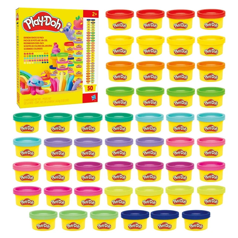 Play-Doh 50 Pack 13 Colorful Favors, Mini 1 Ounce Cans, Easter Basket Stuffers | Walmart (US)