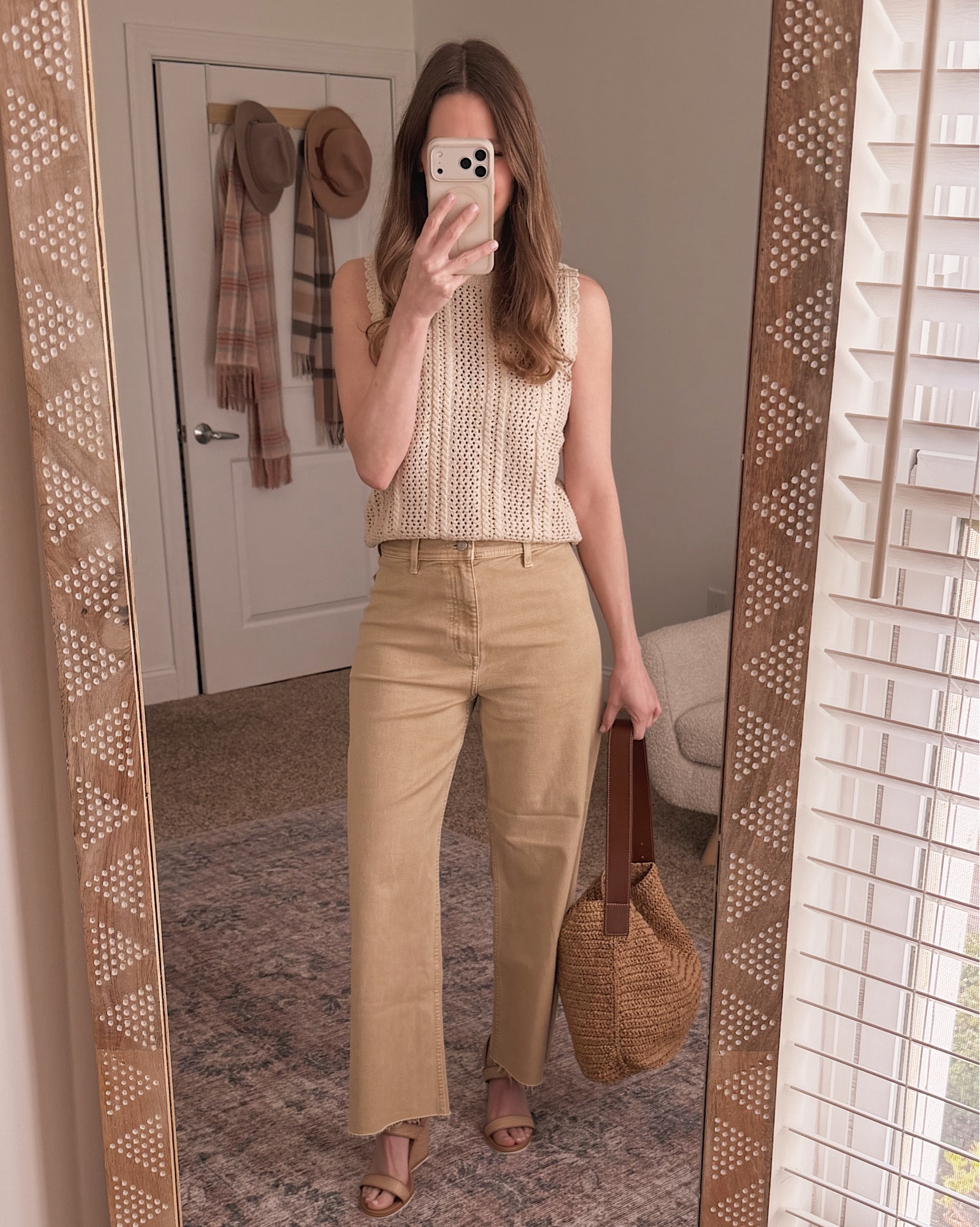 This knit tank and wide leg combo is giving me all the effortless vibes I need for spring.

spring knit tank, wide leg pants, neutral spring outfit, casual chic style, beige wide leg trousers, sleeveless knit top, spring neutral outfit, effortless spring style, comfortable wide leg pants, casual spring look, neutral color palette, relaxed fit pants, spring wardrobe essentials, casual weekend outfit

#LTKOver40 #LTKSeasonal #LTKMothersDay