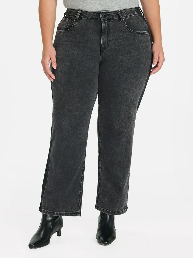 Time and Tru Women's Tuxedo Jeans, 30" Inseam, Sizes 0-20 | Walmart (US)