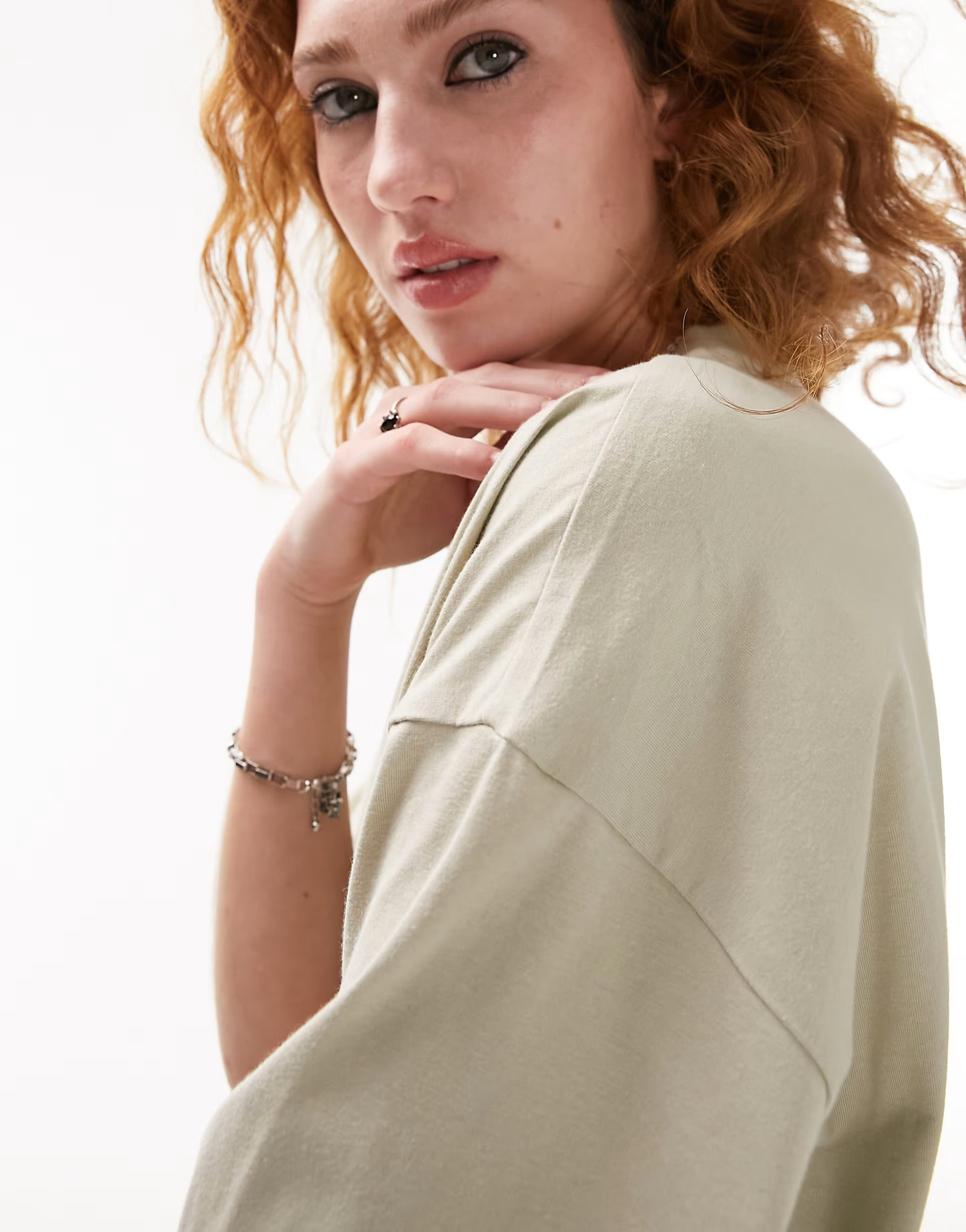 Topshop oversized tee in mist gray | ASOS (Global)