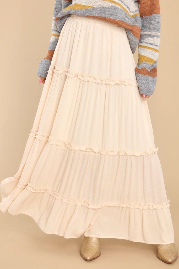 Beautifully Effortless Beige Maxi Skirt | Red Dress 