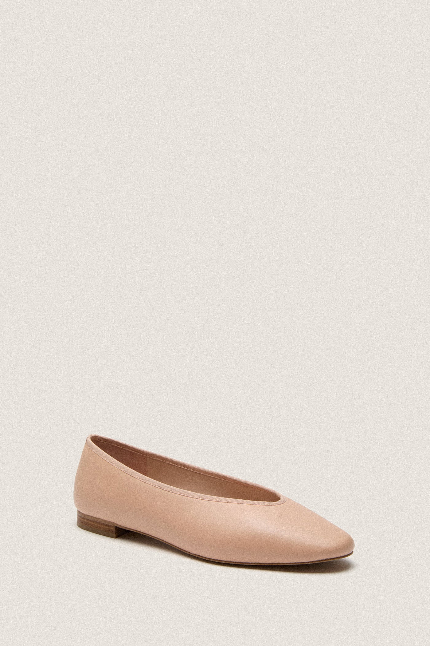 Ballet Pink Leather Nina Flats | Tuckernuck (US)