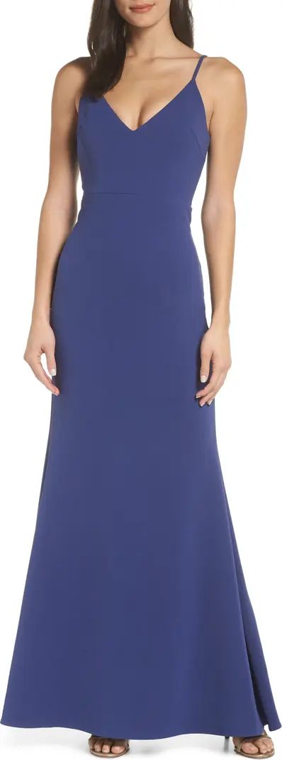 V-Neck Trumpet Gown | Nordstrom