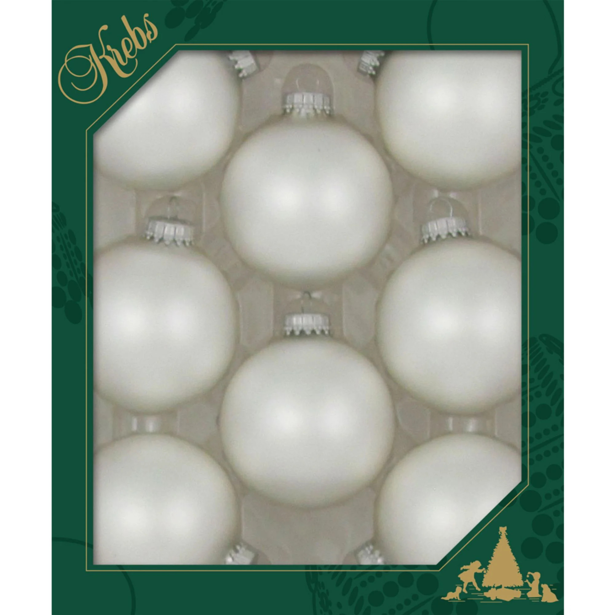 Holiday Time Matte Silver Glass Christmas Ornaments, 8 Count | Walmart (US)