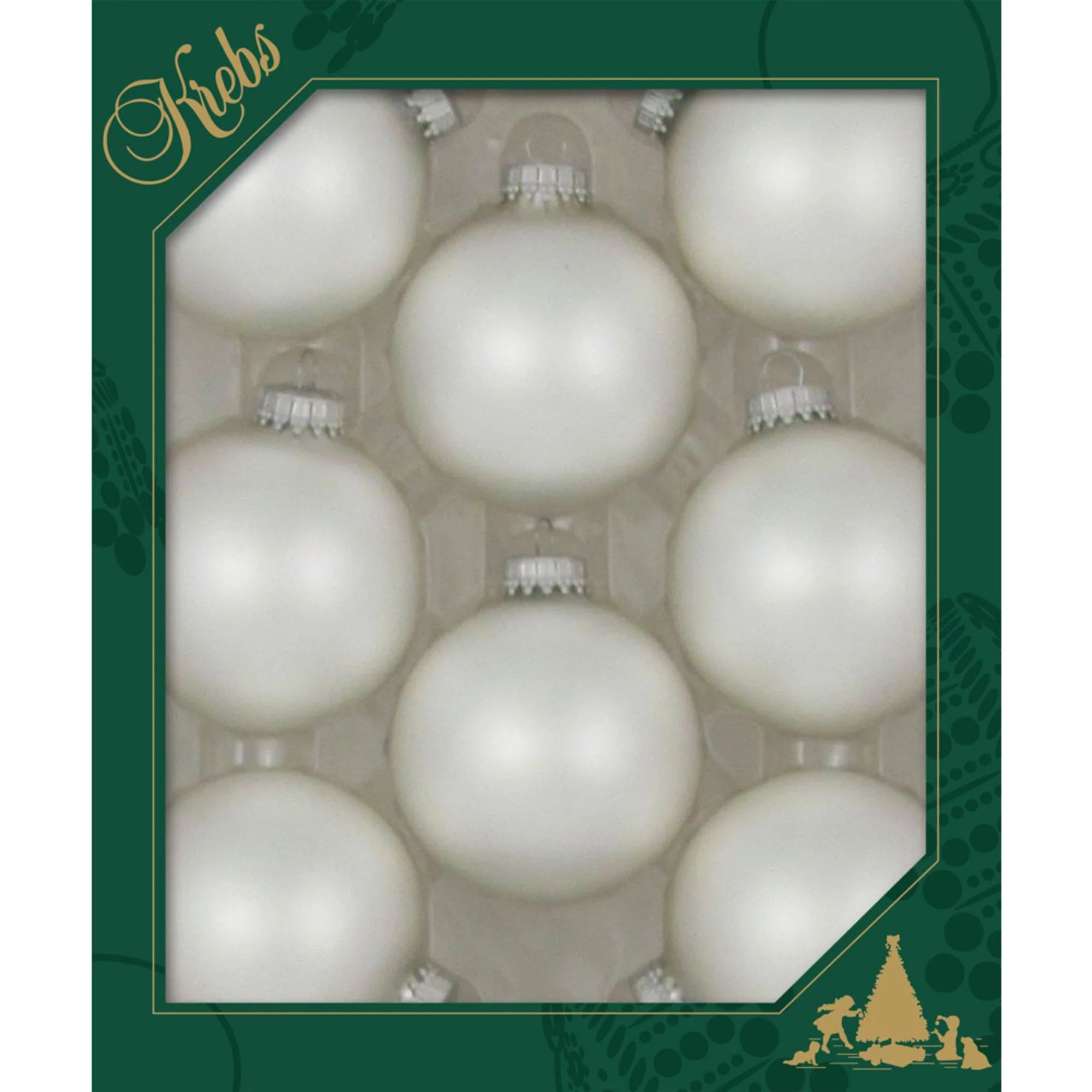 Holiday Time Matte Silver Glass Christmas Ornaments, 8 Count | Walmart (US)