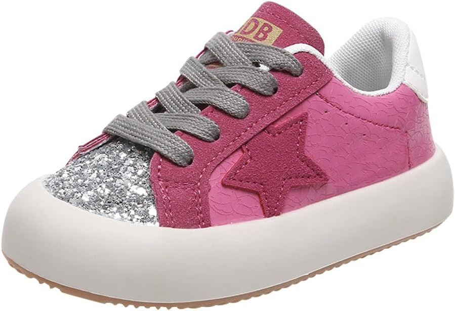 Girls Sneakers Glitter Tennis Shoes Lightweight Non-Slip Running Walking Shoes for Toddler/Little... | Amazon (US)