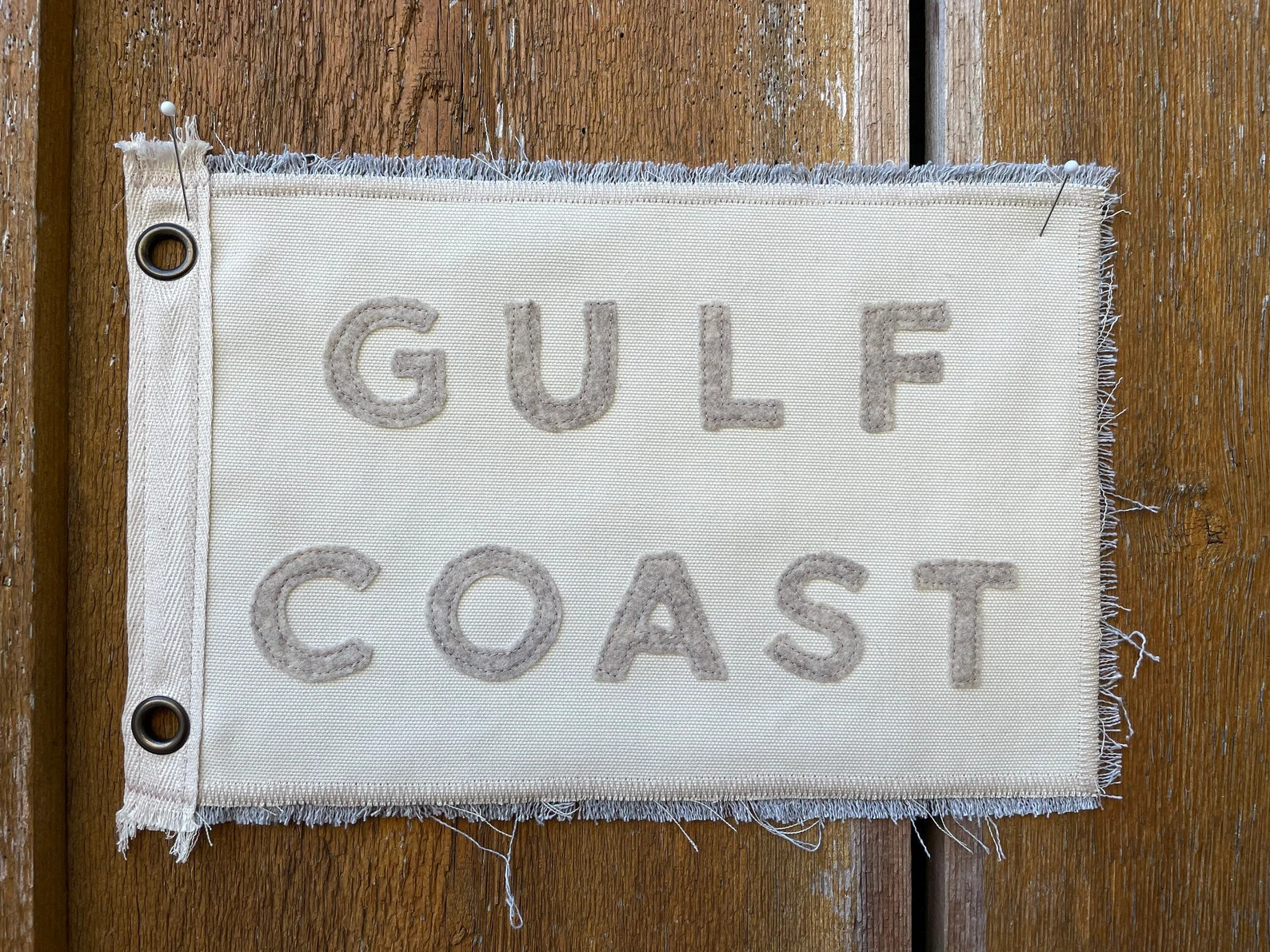 Vintage Inspired Gulf Coast Camp Flag: Cream Canvas Wall Decor | Etsy (Global)