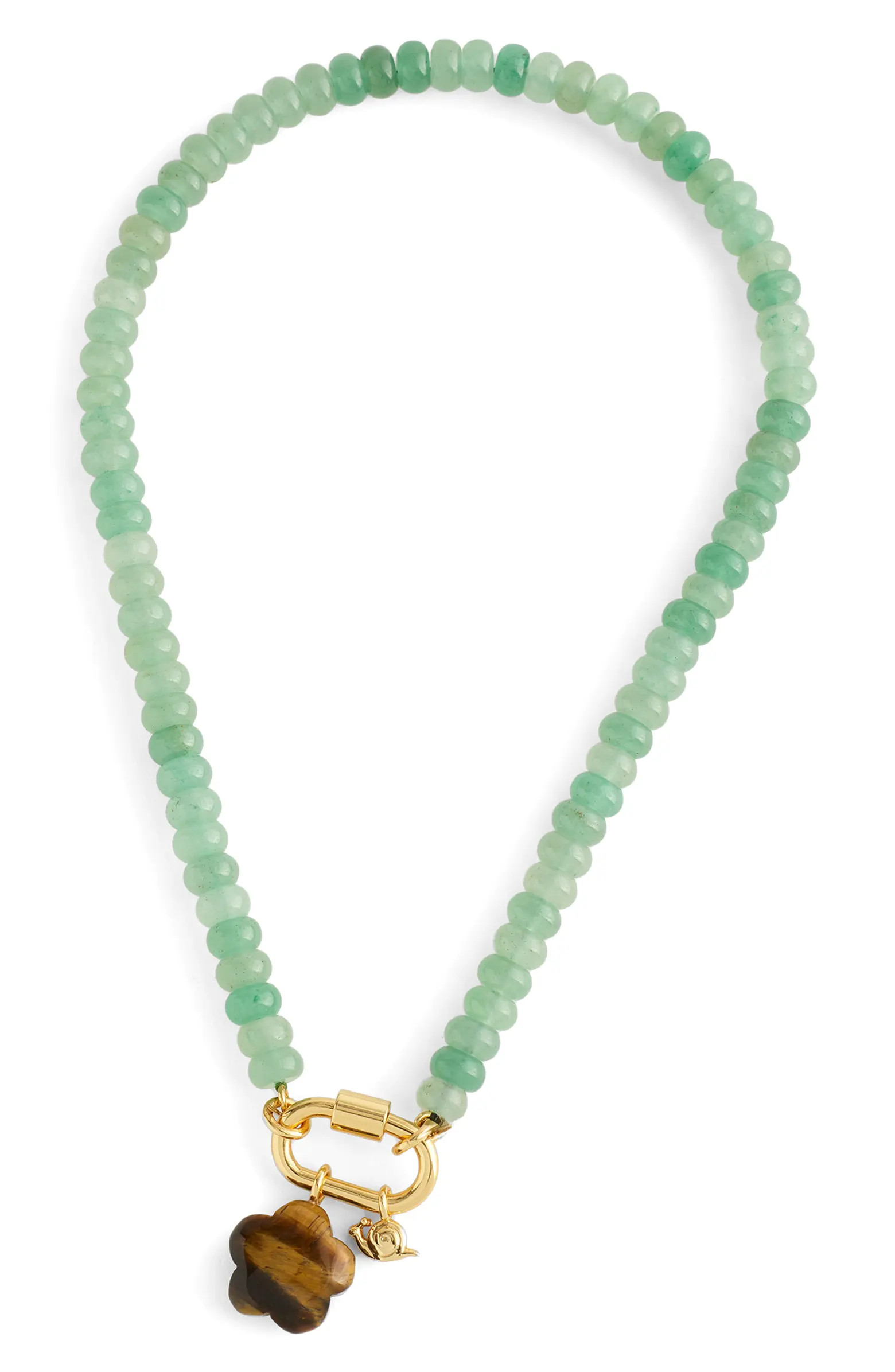 Snail Carabiner Beaded Necklace | Nordstrom