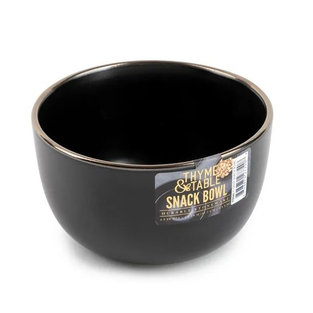 Thyme & Table Onyx Snack Bowl, Black | Walmart (US)