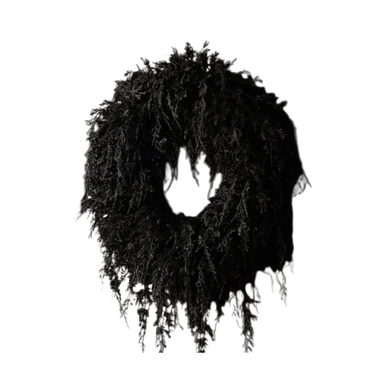 Drapey Faux Cedar Wreath,Halloween Wreath, Draped Foliage Front Door Wreath, Indoor Outdoor Weath... | Walmart (US)