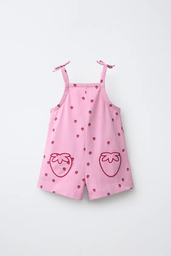 STRAWBERRY PRINT SHORT JUMPSUIT | Zara Canada