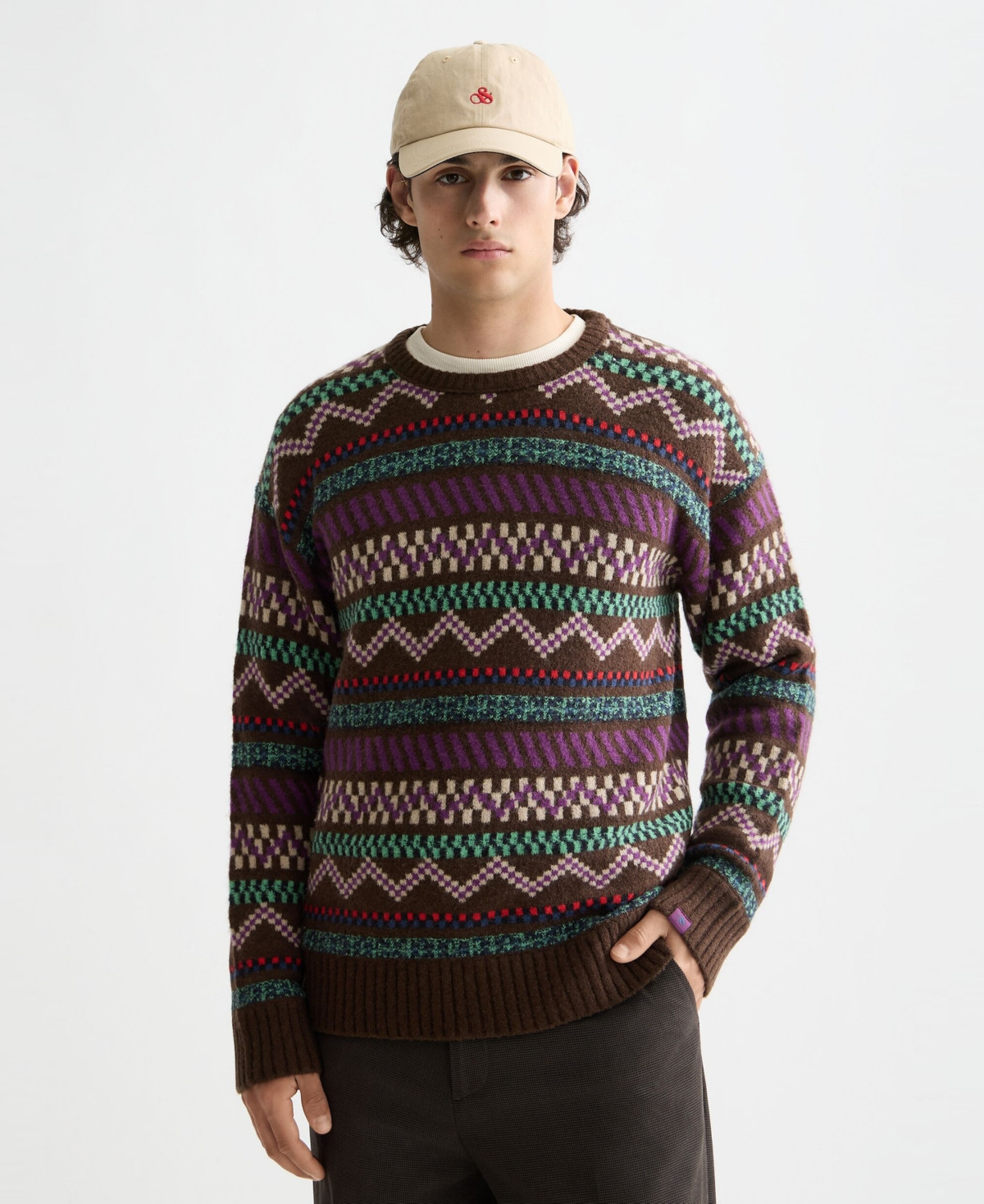 Scotch & Soda Men's Drop Shoulder Long Sleeve Sweater - Demitasse | Macy's