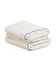 Made In Turkey 6pc Scalloped Embroidery Towels Bundle | TJ Maxx