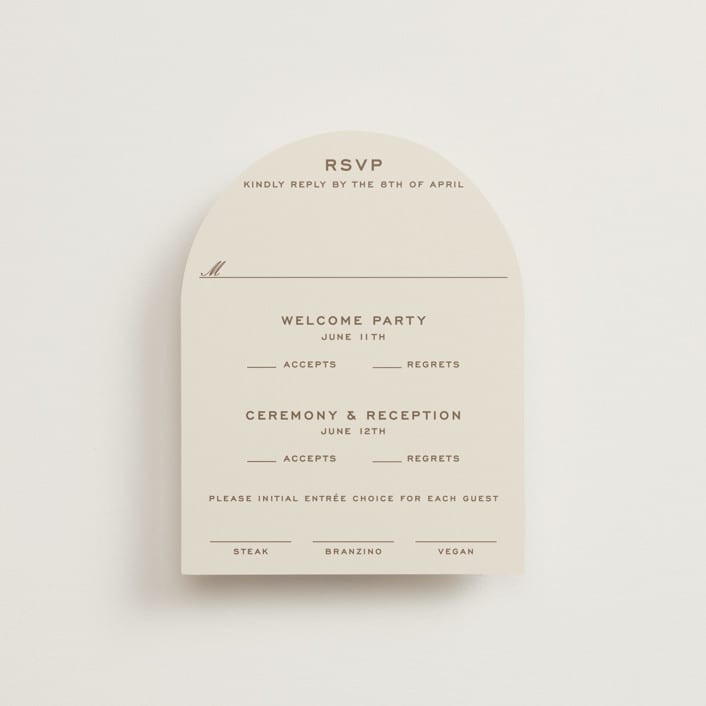 "Campania" - Customizable Multi-event Rsvp Cards in Yellow by Megan Davis. | Minted