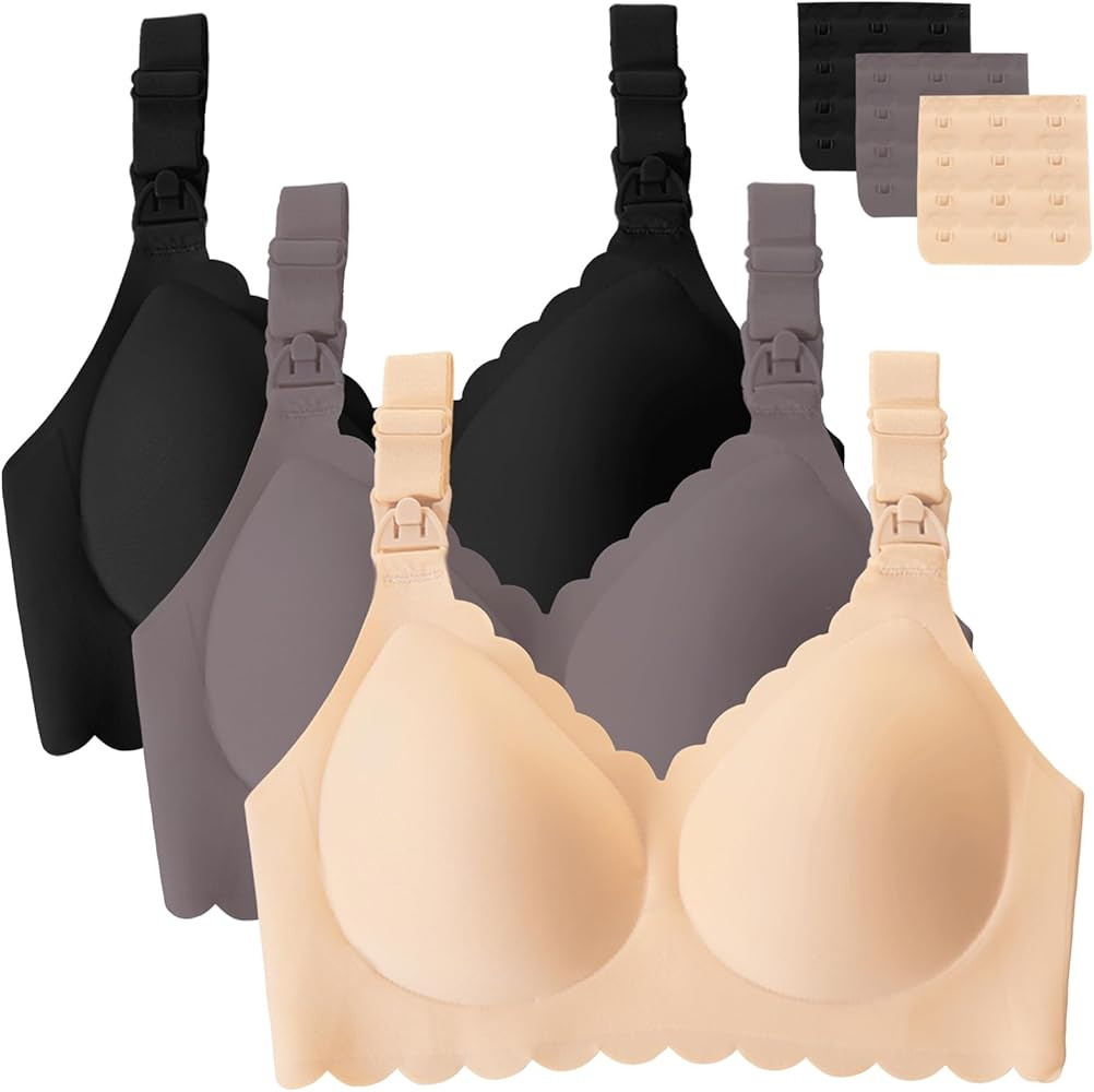 Gailife 3 Pack Nursing Bras for Breastfeeding Seamless Wireless Maternity Bras for Pregnancy Soft... | Amazon (US)