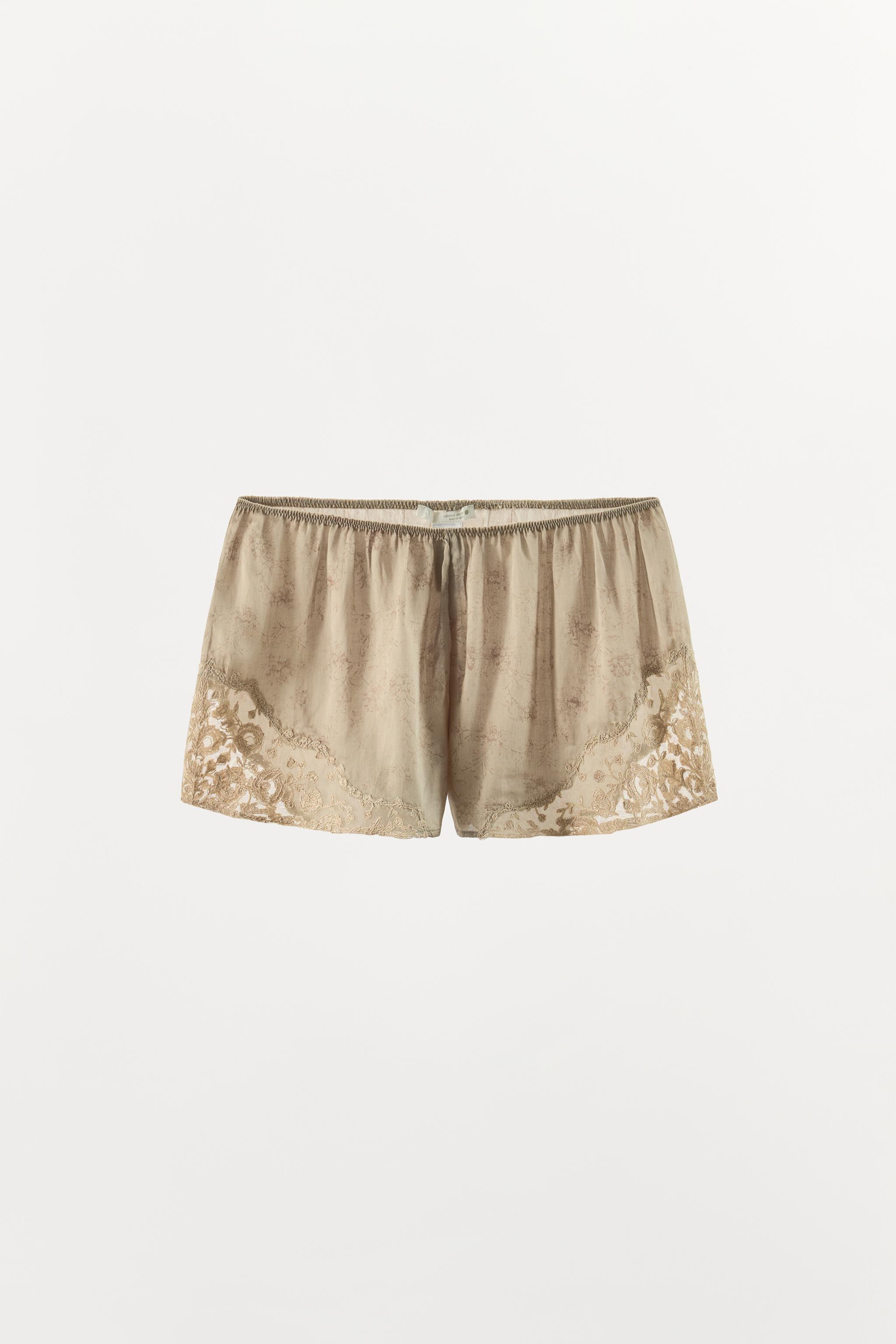 ZW COLLECTION EMBROIDERED SHORTS | Zara Canada