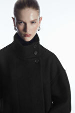 FUNNEL-NECK BOILED-WOOL COAT | COS UK