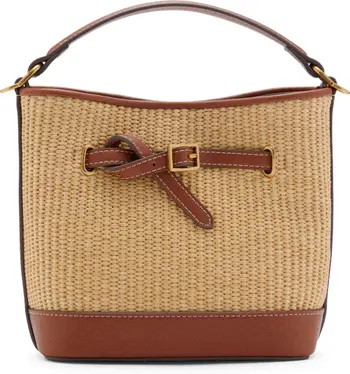 MANGO Canvas & Faux Leather Bucket Bag | Nordstrom | Nordstrom