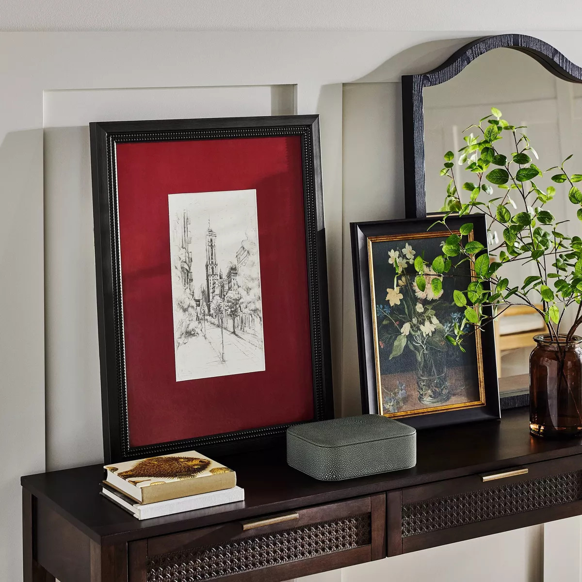 18" x 24" Vintage City Sketch Framed Wall Art - Threshold™ designed with Studio McGee: Modern L... | Target