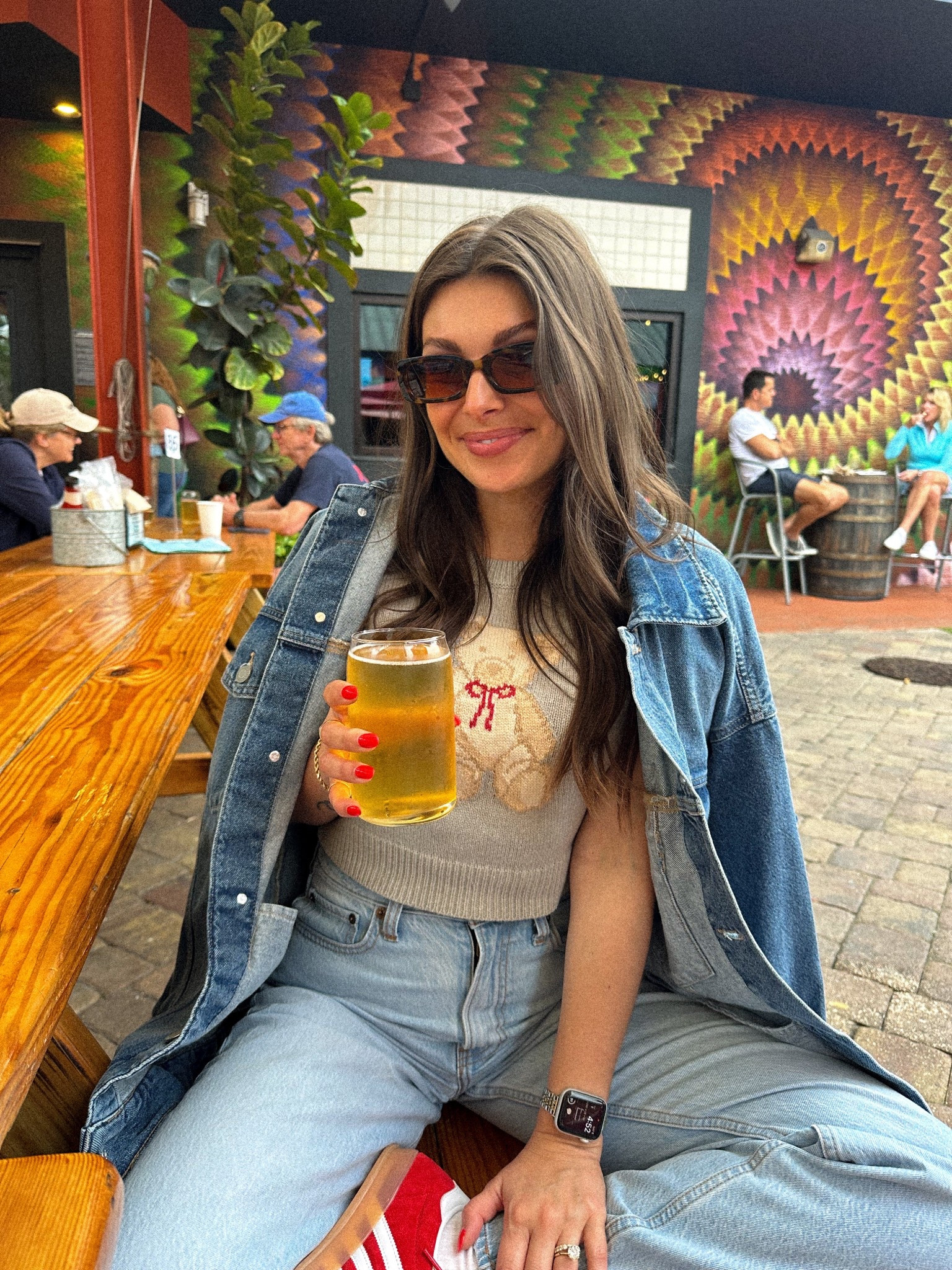 #ootd 🧸❤️ 
#teddysweater #oversized #jeanjacket #amazon #adidas #gazelle

#LTKShoeCrush #LTKFindsUnder100