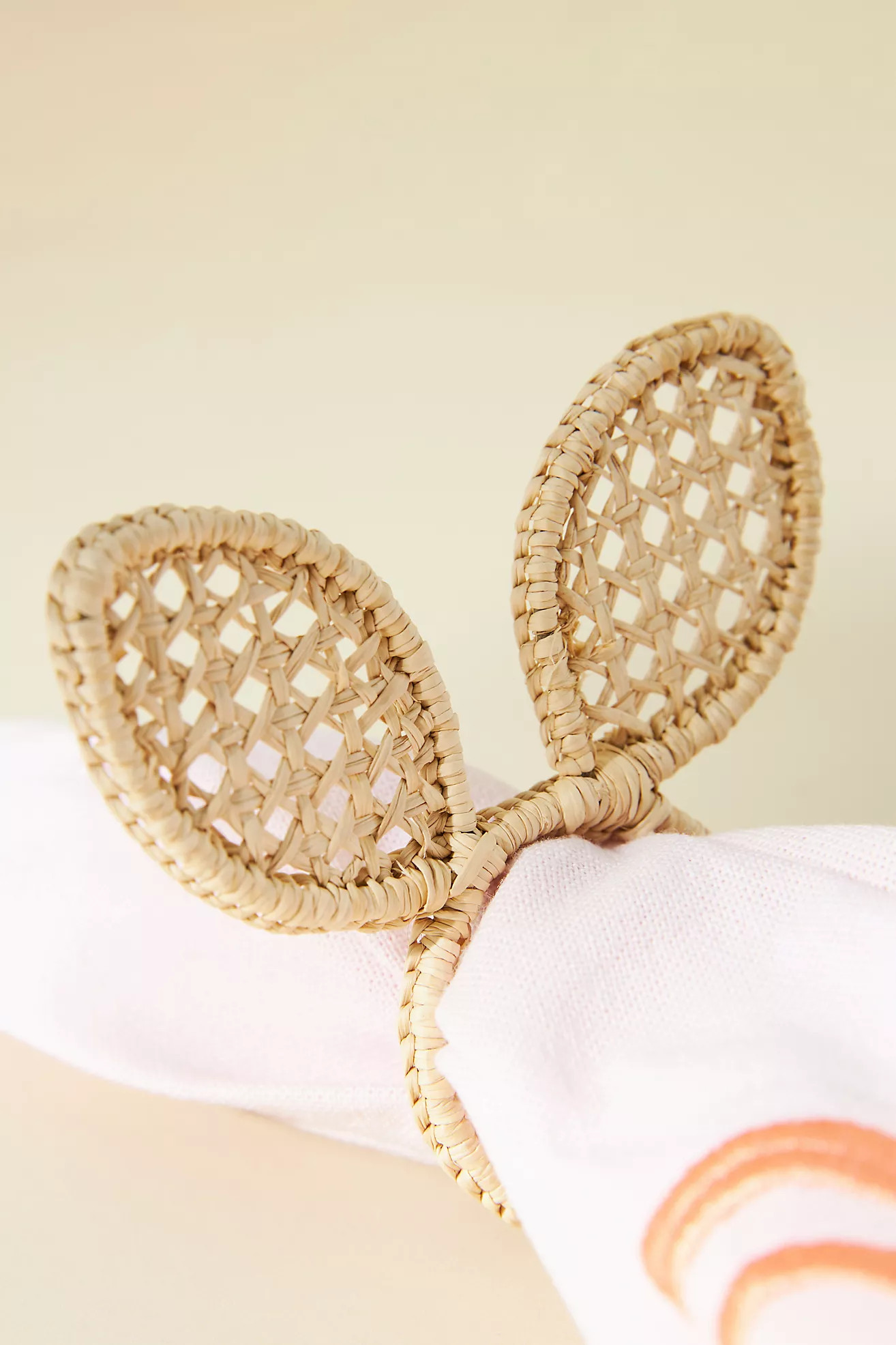 Klatso Handwoven Carrot Napkin Rings, Set of 4 | Anthropologie (US)